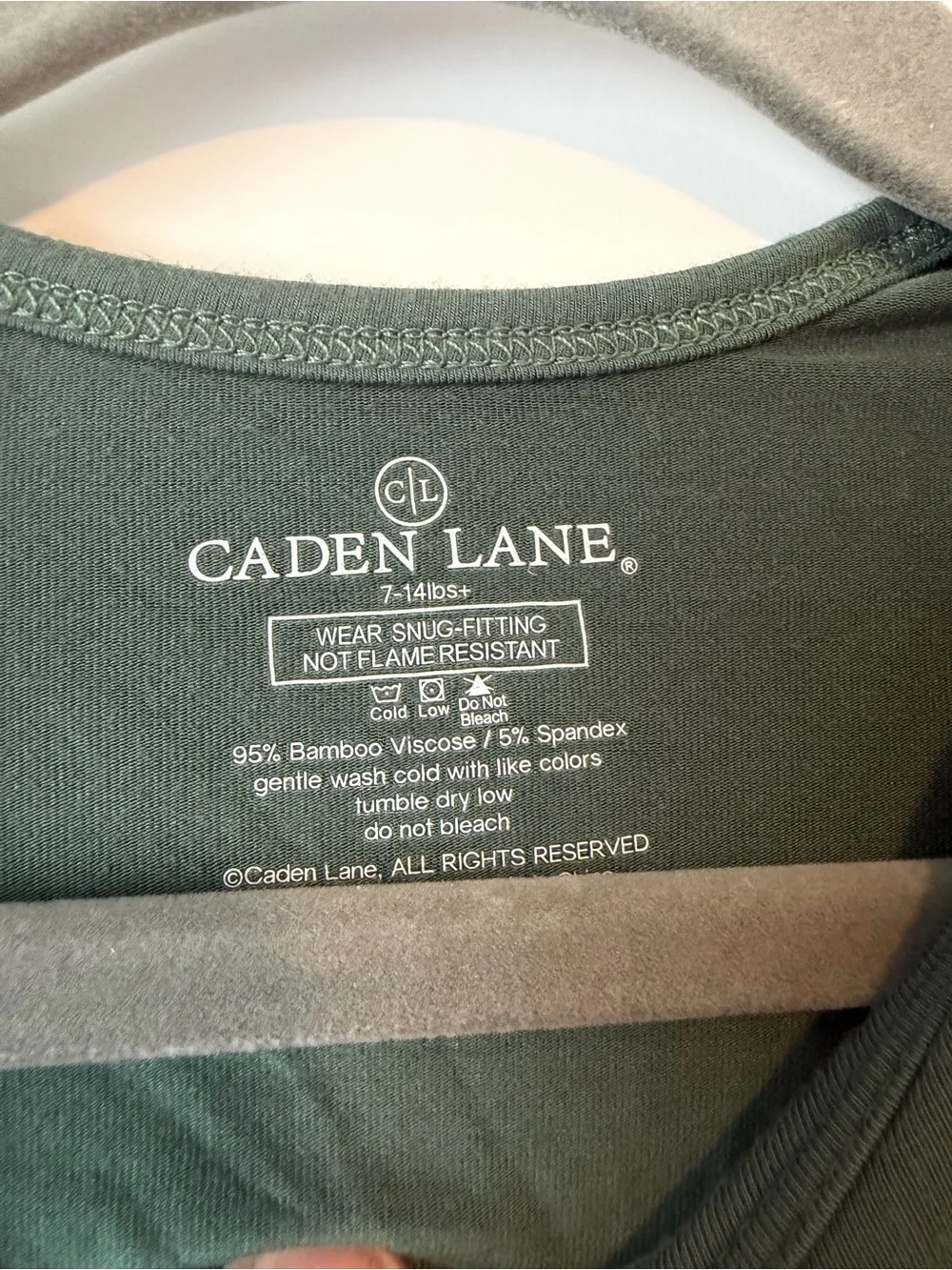 NWOT Caden Lane Dark Green Knot Gown with Wooden Buttons